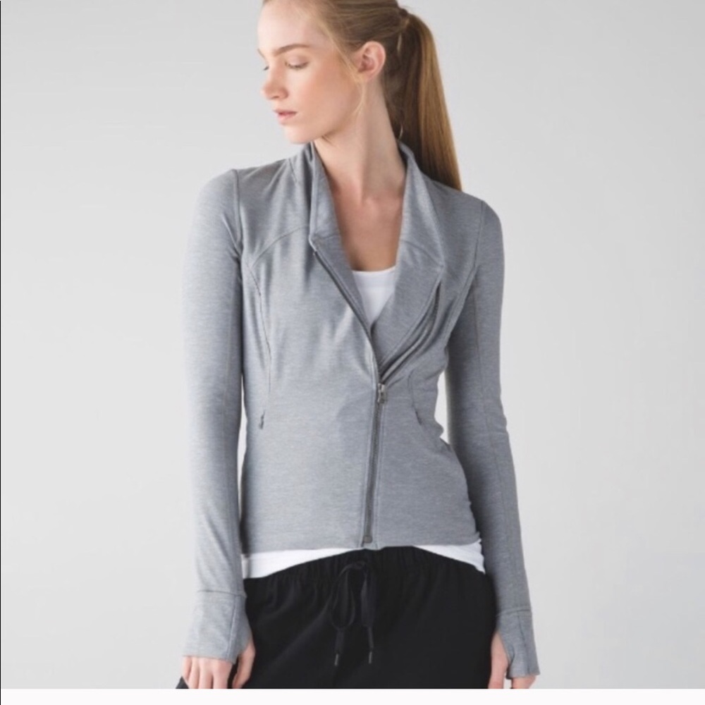 Lululemon Precision zip up Heather Grey